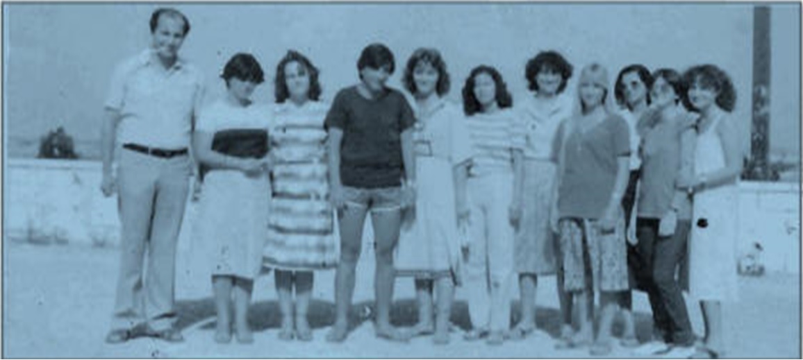 Photo First students of the department 1981