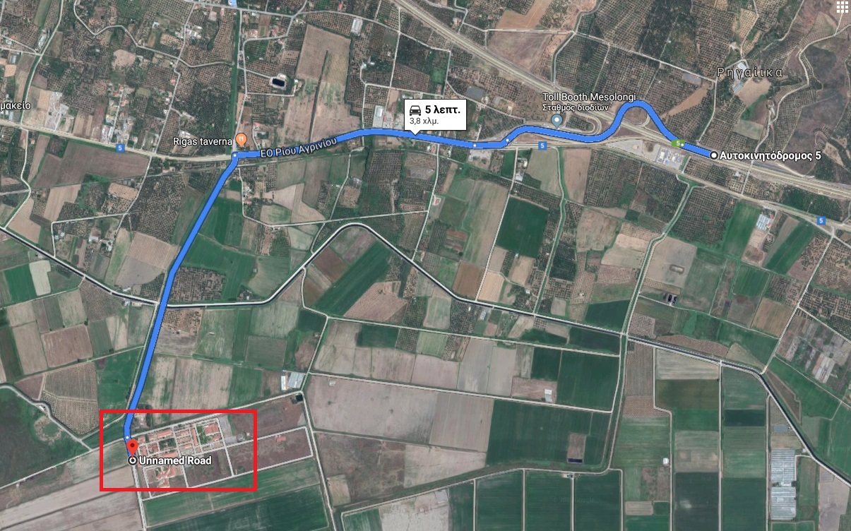 Photo map University campus distance from Ionian highway